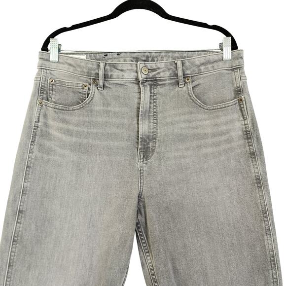 GAP Womens Vintage Slim Sky High Rise Ankle Jeans Size 32 Sky Gray Raw Hem - Picture 2 of 14